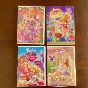 Barbie dvd’s - 4/$18
